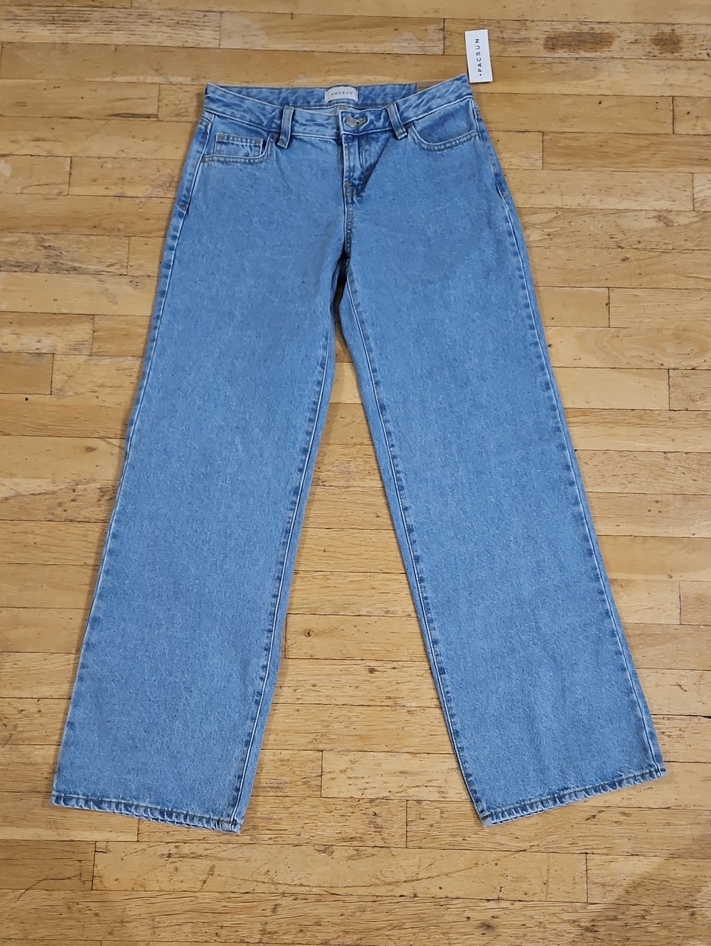 PacSun Wide-Leg Jeans in Light Blue Denim